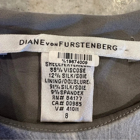 Diane von Furstenberg Alastrina Draped Knot Front Jersey Silk Dress Size 8 - Picture 10 of 14